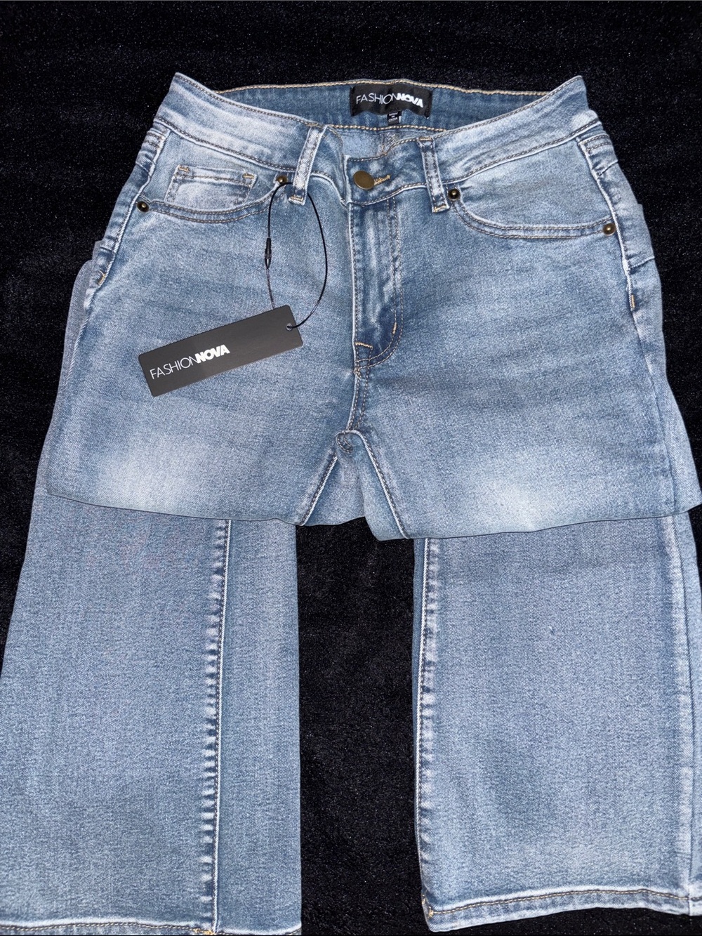 Fashion Nova Light Wash Womens Bootcut Jeans